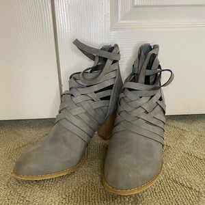 Strappy ankle boots